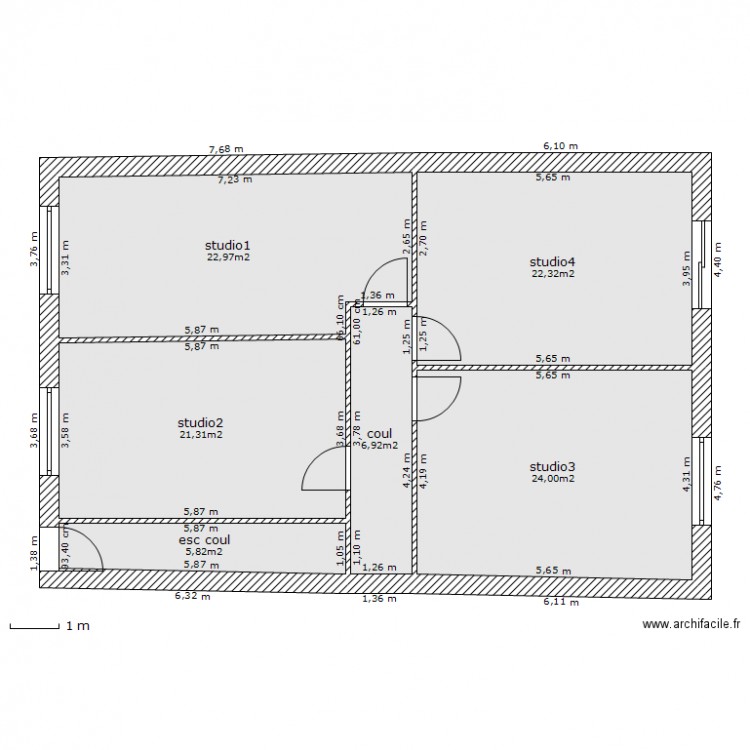 16curie-rdc. Plan de 0 pièce et 0 m2