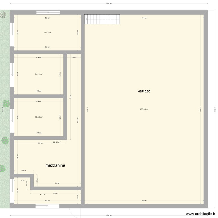 stockage. Plan de 14 pièces et 478 m2