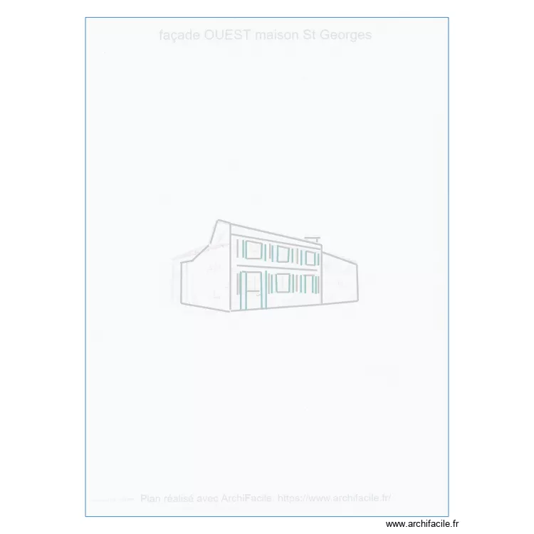 façade OUEST après démolition. Plan de façade OUEST après démolition. Plan de