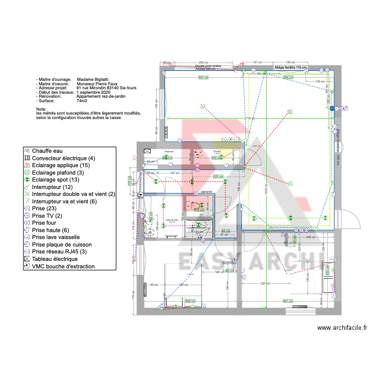 Plan Begliatti V2. Plan de 0 pièce et 0 m2