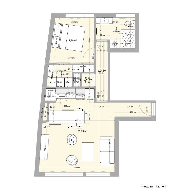Morillons Cuisine. Plan de 0 pièce et 0 m2