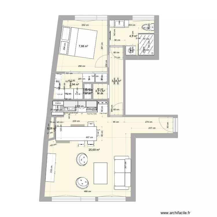 Morillons Cuisine. Plan de 