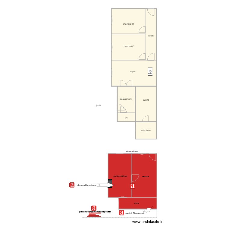 indivision denis am. Plan de 0 pièce et 0 m2