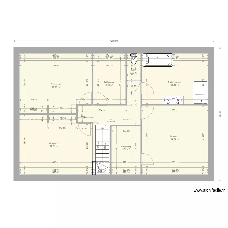 BORDAT MILON ETAGE. Plan de 