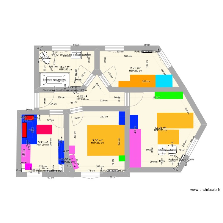 appart meublé. Plan de 0 pièce et 0 m2