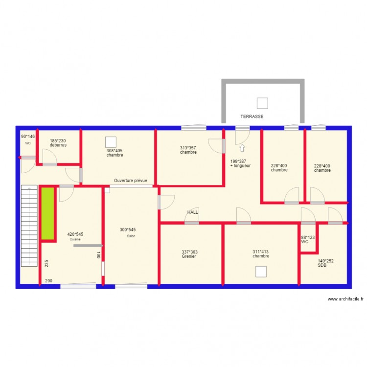 MOMIGNIES Plan étage. Plan de 0 pièce et 0 m2