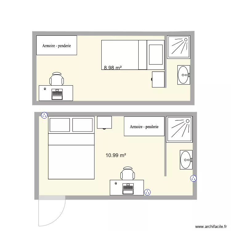 chambre 11m2 roubaix. Plan de 