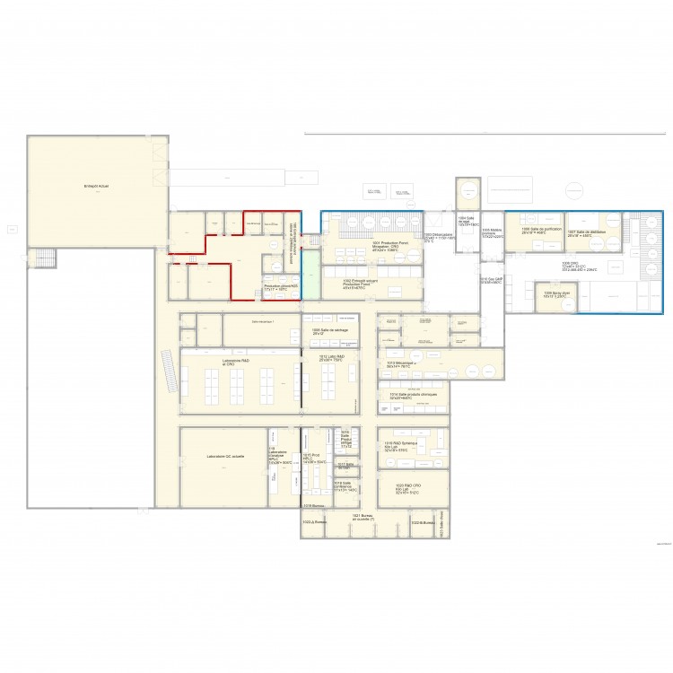 V9961 Agrandissement  Fonct CROCMO GMP dans 14 000p2  V9961. Plan de 0 pièce et 0 m2