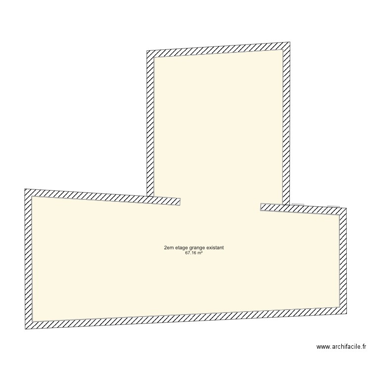 2em etage grange existant. Plan de 0 pièce et 0 m2