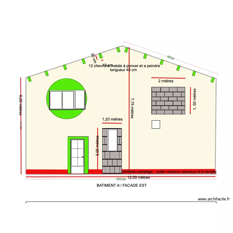 FACADE EST ravalement 2. Plan de 