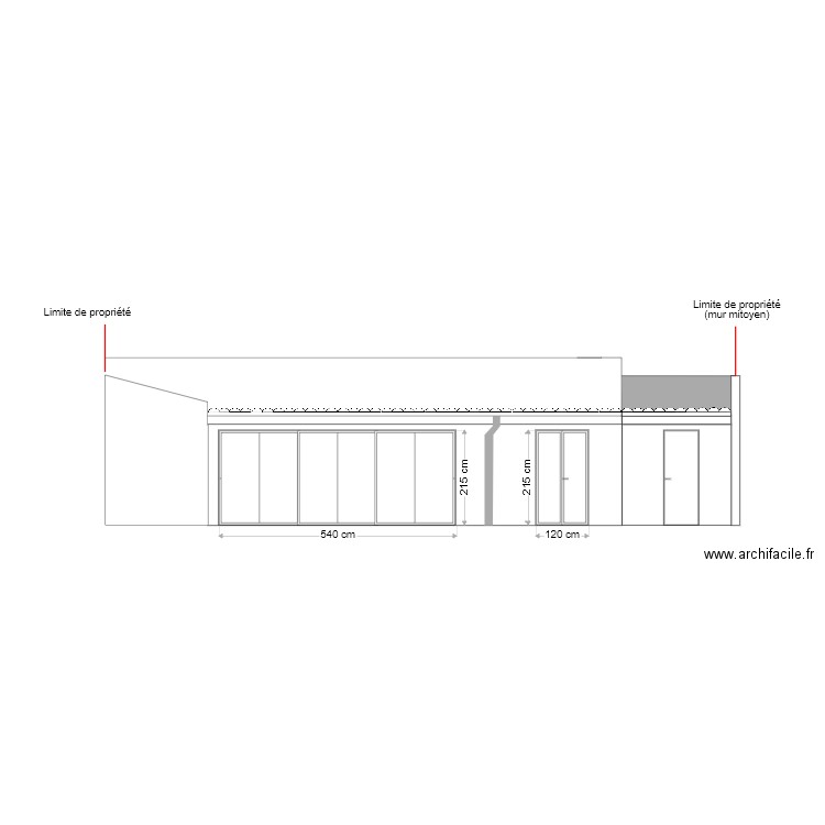 Facade Jardin Baies 4. Plan de 0 pièce et 0 m2