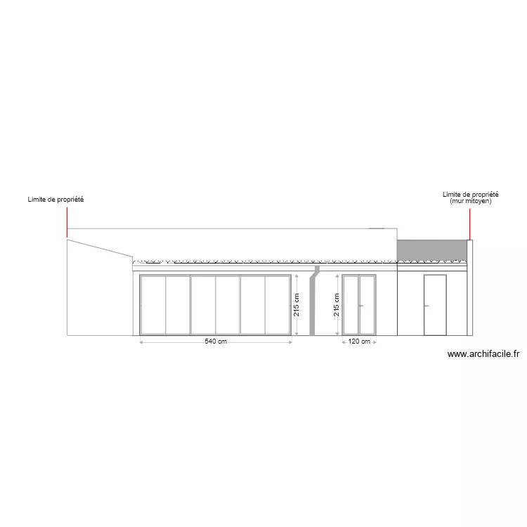 Facade Jardin Baies 4. Plan de 