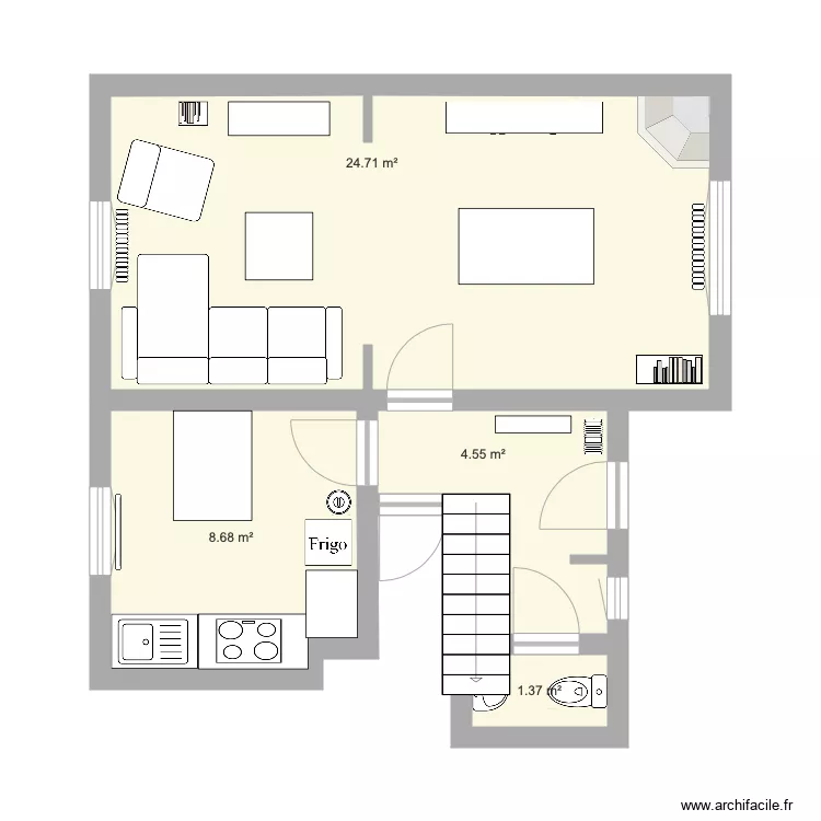 Maison 1. Plan de 