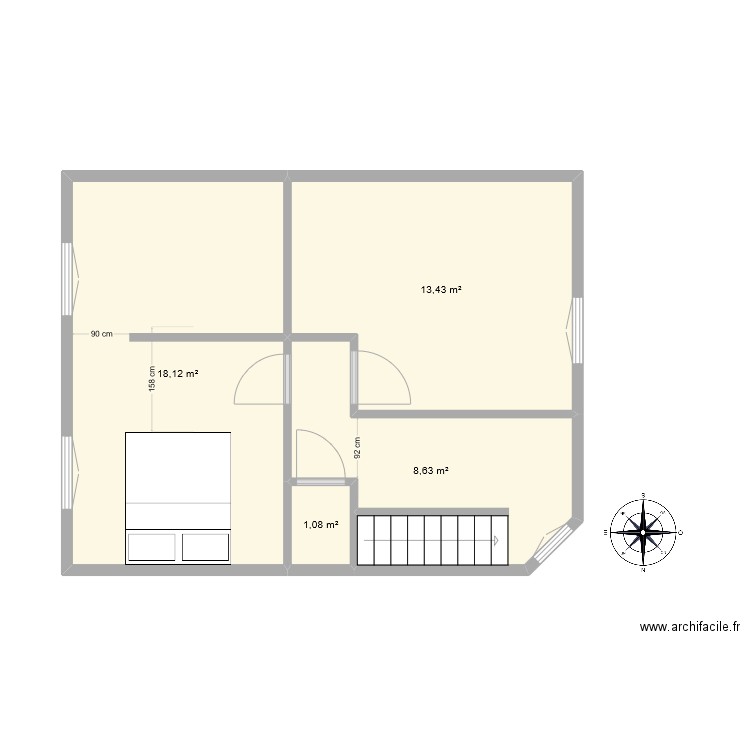 Etg_V5.2. Plan de 4 pièces et 41 m2