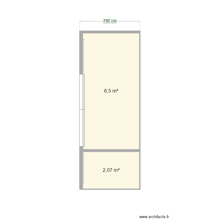 cabanon - Jardin. Plan de 2 pièces et 9 m2