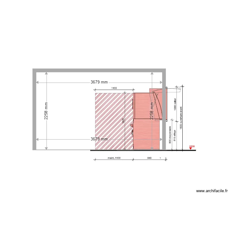 COUPE PROJET NIMES MAISON CARREE CS4040. Plan de 