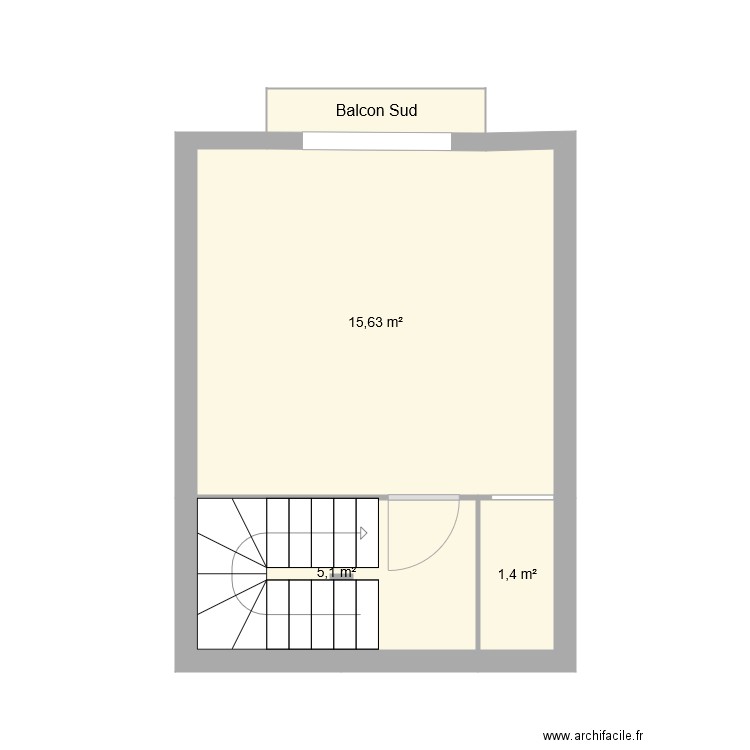 Caillé28. Plan de 4 pièces et 23 m2