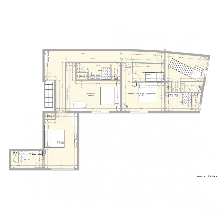 les angles. Plan de 0 pièce et 0 m2