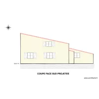plan de coupe Face sud projet&eacute;e