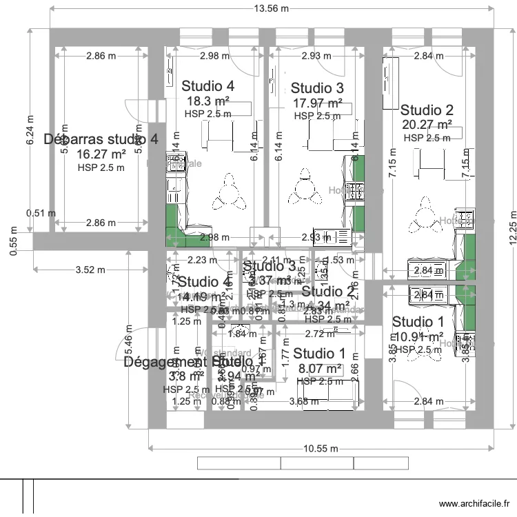 hotel moderne Nadia. Plan de 
