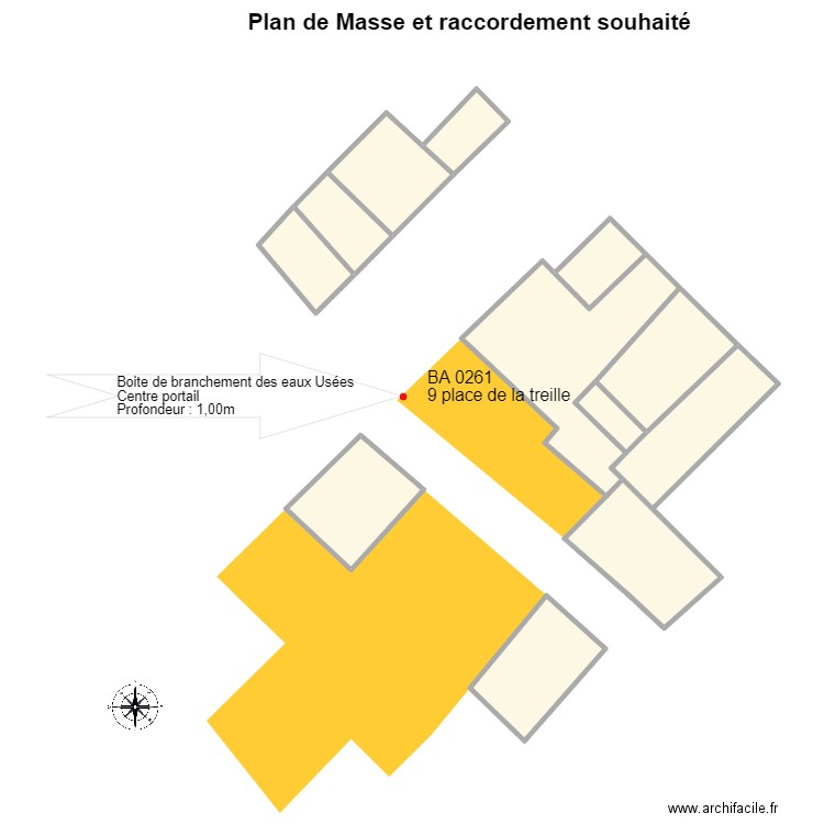 Plan raccordement 9 place de la treilles. Plan de 12 pièces et 691 m2