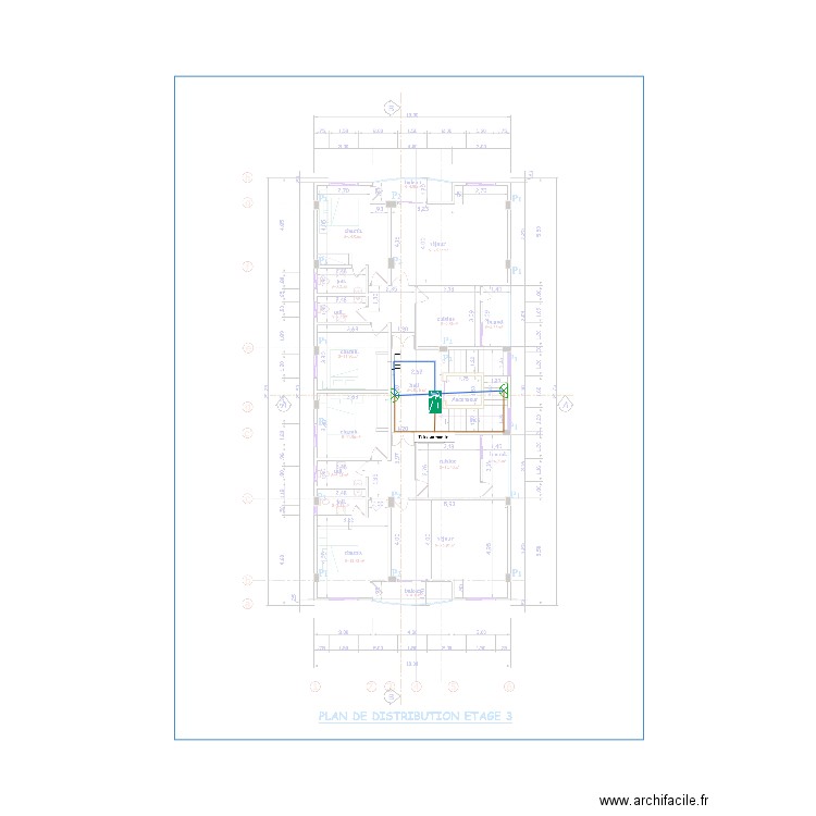 Eclairage de sécurité étage 3. Plan de 0 pièce et 0 m2