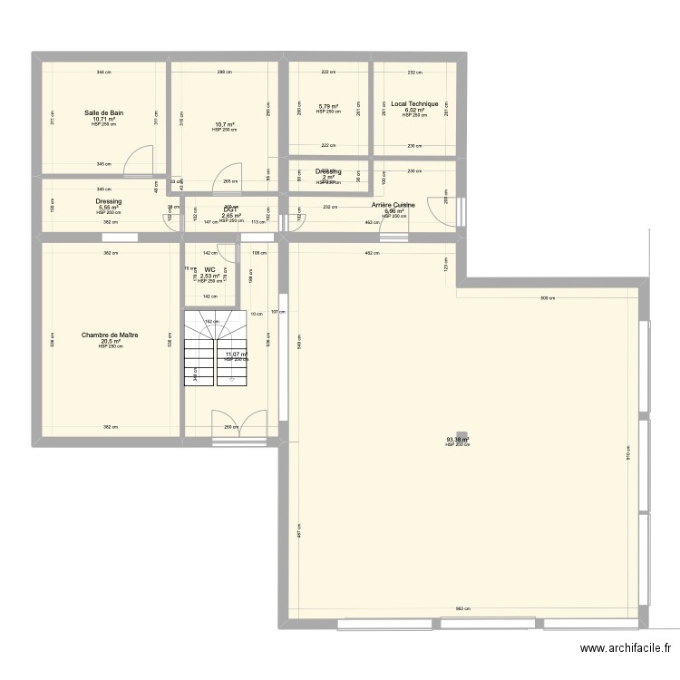 HIRONDELLE. Plan de 18 pièces et 284 m2