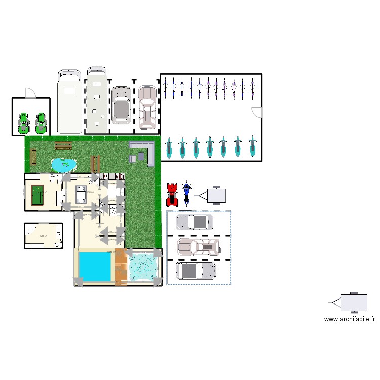 LE MANOIR DE MAËL. Plan de 4 pièces et 61 m2