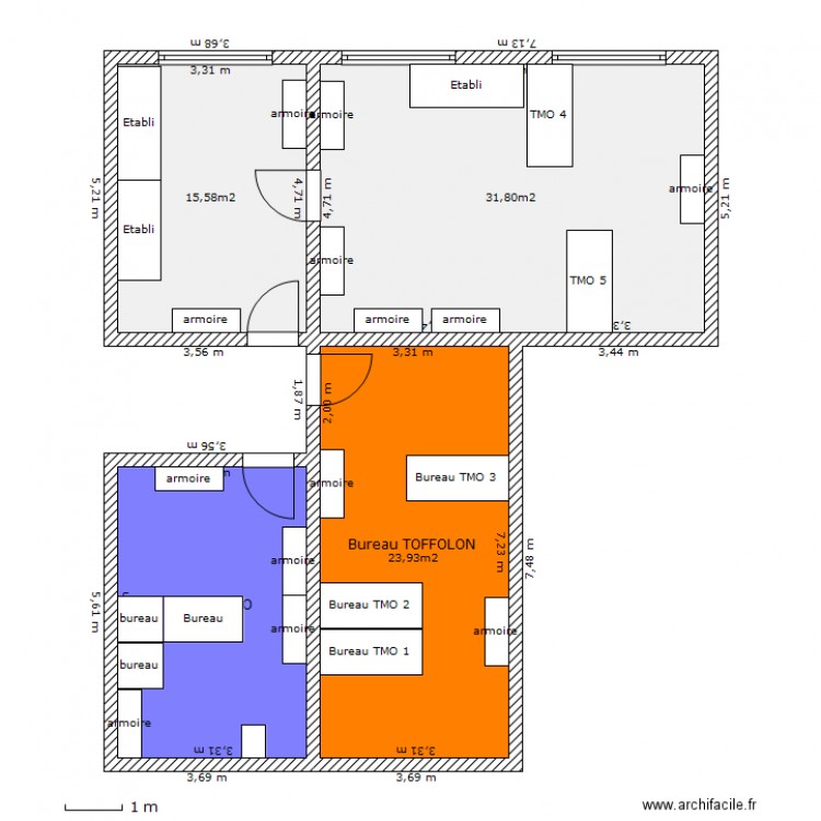 Mes bureaux étage GME new2. Plan de 0 pièce et 0 m2