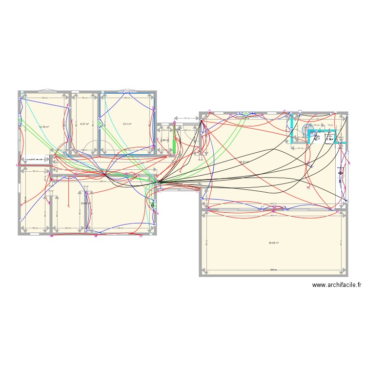 schéma électrique  villa  SEVERIENS PROCIDA. Plan de 0 pièce et 0 m2