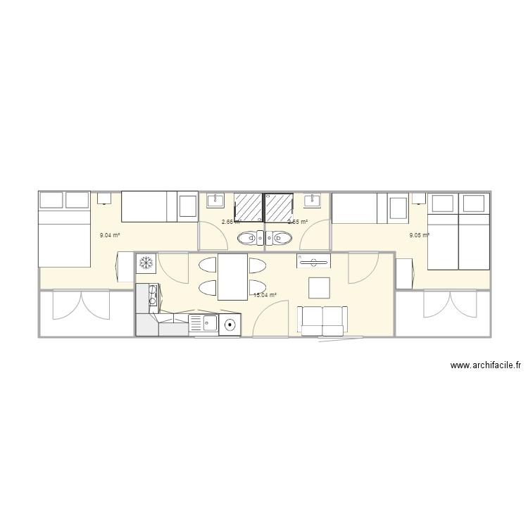 MODELE W 3. Plan de 0 pièce et 0 m2