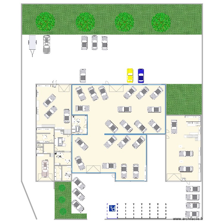 EVENTS AUTO GRETZ. Plan de 16 pièces et 1138 m2