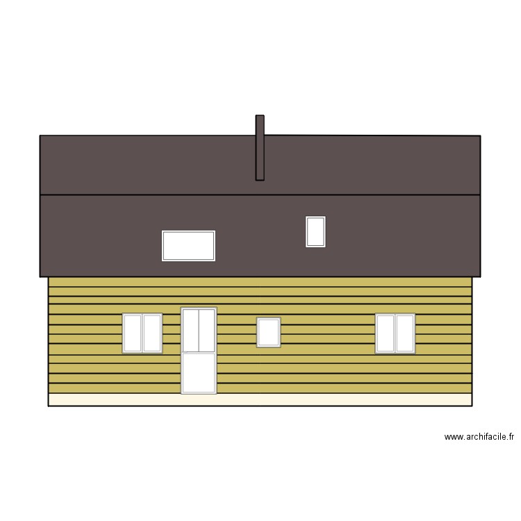 Nouvelle maison façade nord pour dessin. Plan de 0 pièce et 0 m2