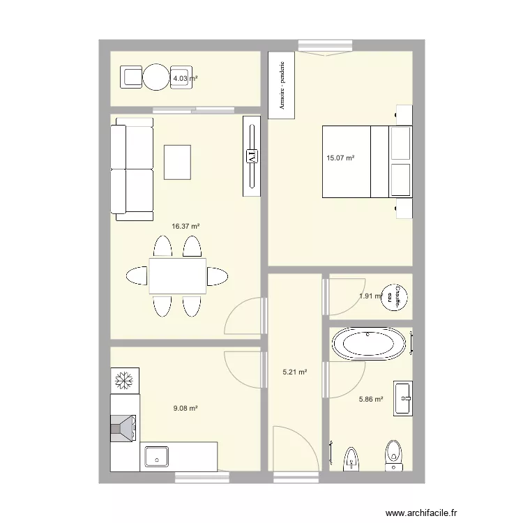 Apartamento Albufeira Diogo Leote 1. Plan de 