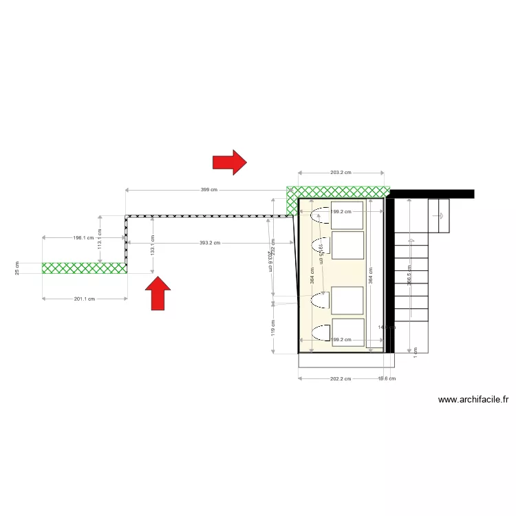 TERRASSE. Plan de 