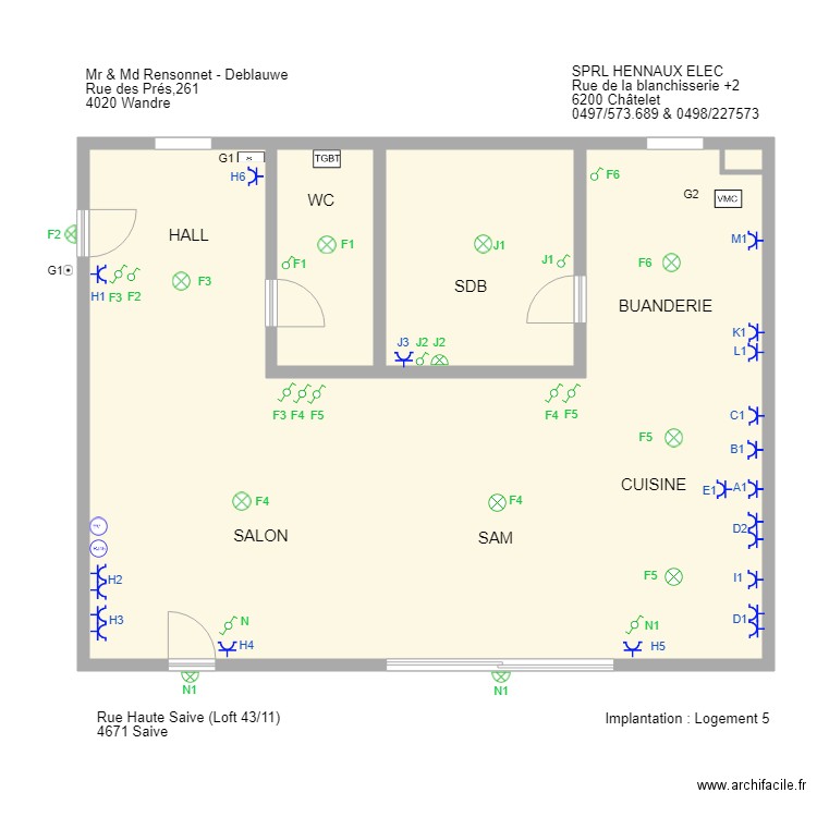 saive 5. Plan de 0 pièce et 0 m2