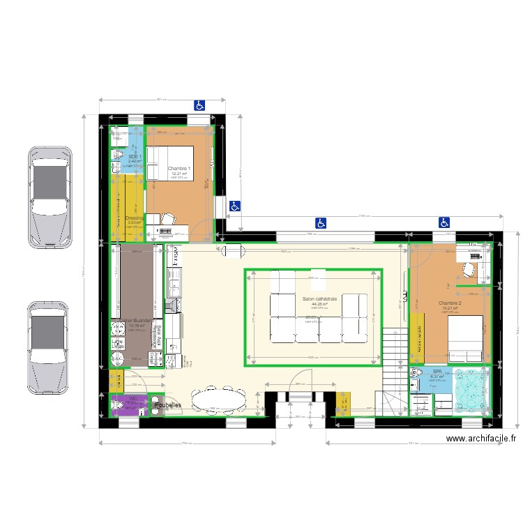 Projet 3 bis. Plan de 0 pièce et 0 m2