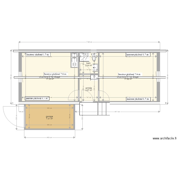 petite maison montricher rez sur 1 er étage. Plan de 0 pièce et 0 m2