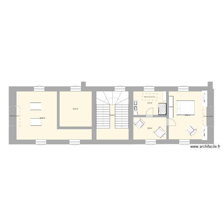 Kerham Level 1. Plan de 6 pièces et 103 m2