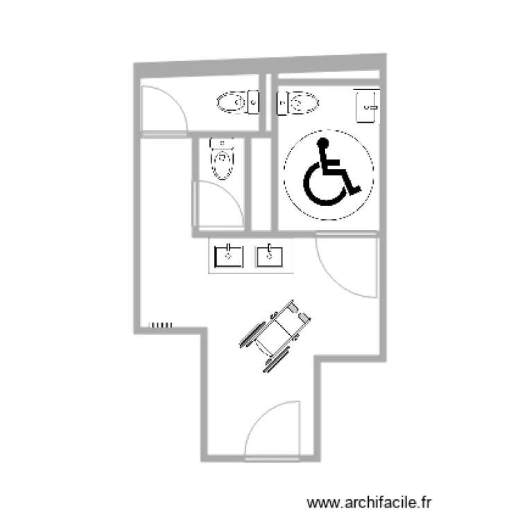 Toilettes Le Charcot ERP janv 2018. Plan de 