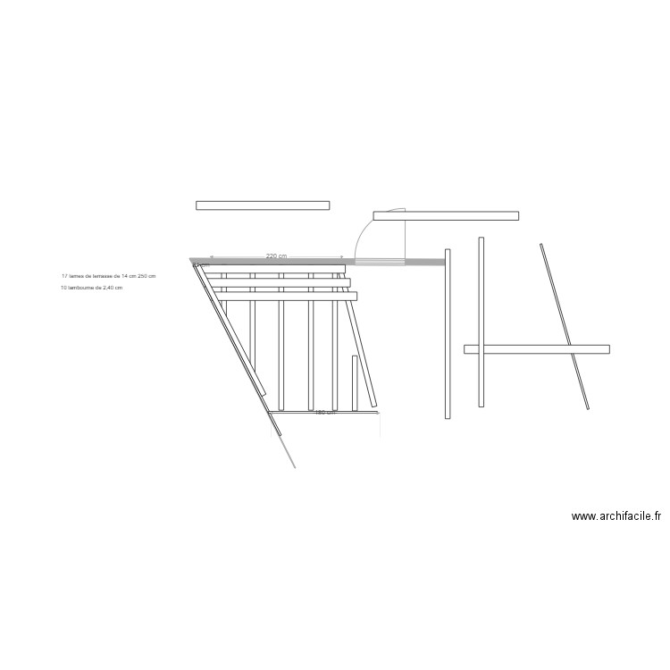 Plan terrasse plancha 2. Plan de 0 pièce et 0 m2