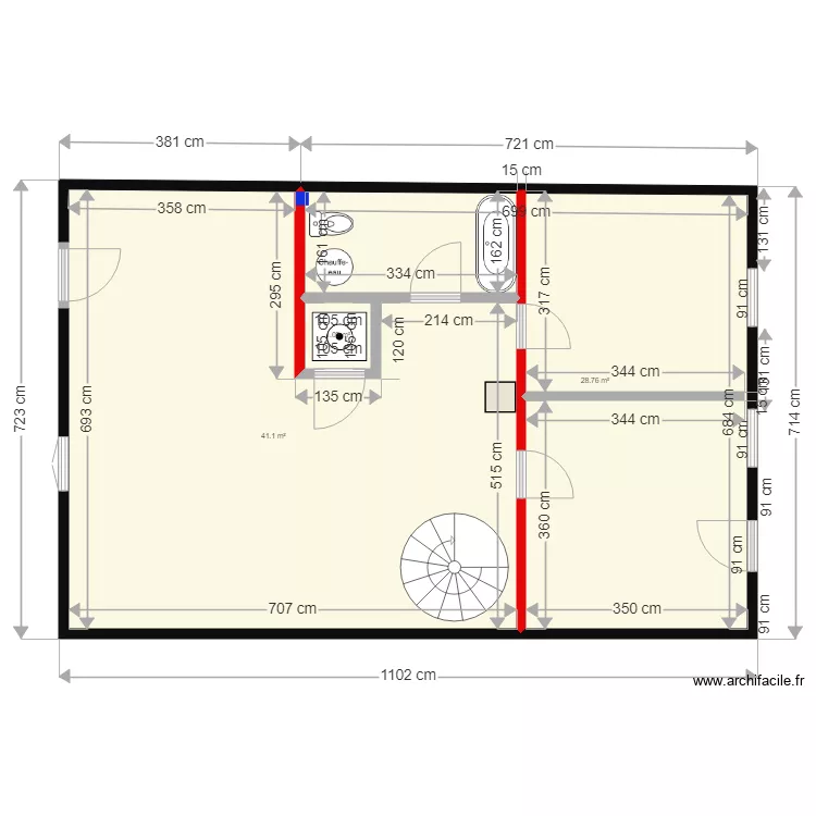 2eme colimacon. Plan de 