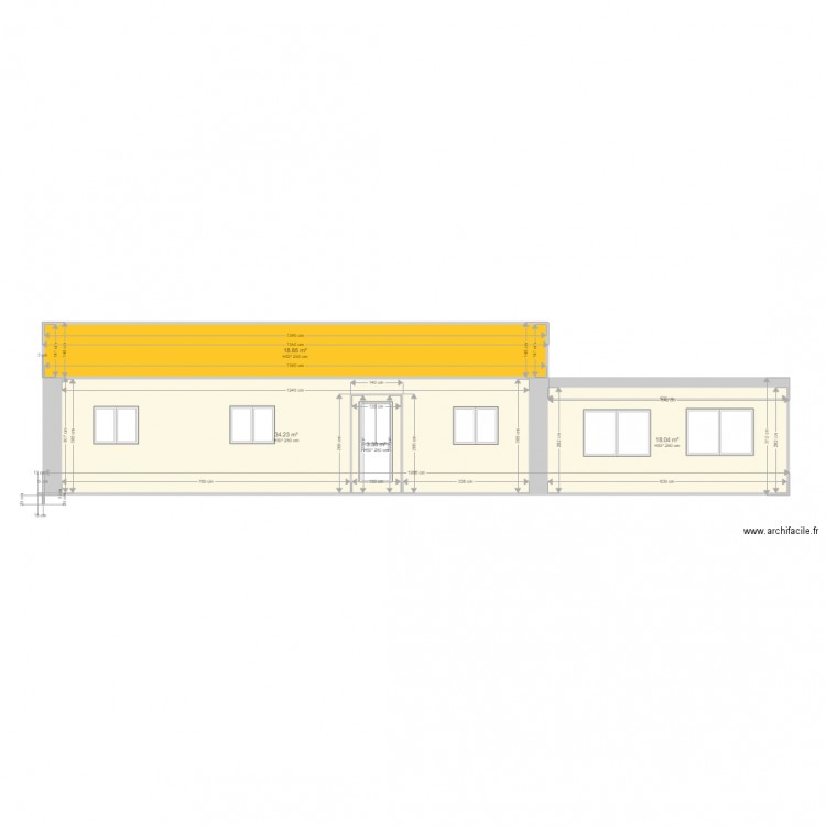 facade extension. Plan de 0 pièce et 0 m2