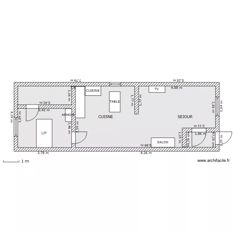 chauss&eacute;&eacute; 1er &eacute;tage. Plan de 