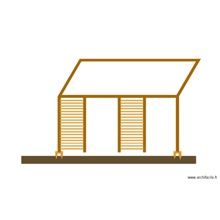 pergola deux brises vue. Plan de 0 pièce et 0 m2