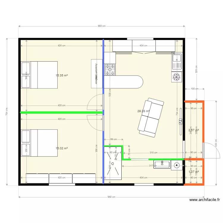 ALAIN &eacute;tage. Plan de 