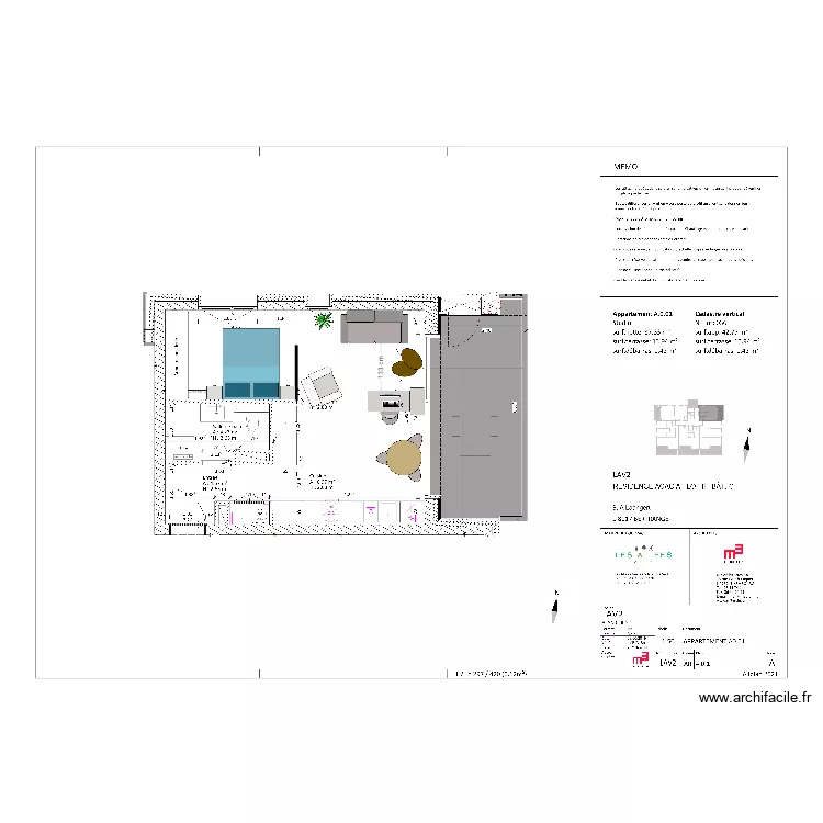 Studio Concorde Luxembourg v2. Plan de 