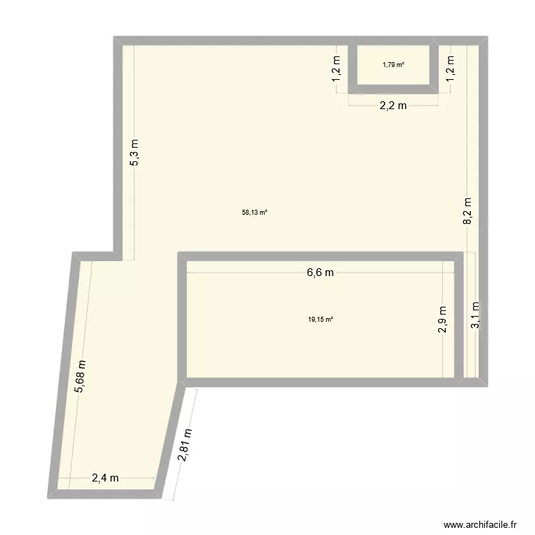 bardieux                                                                                               bar. Plan de 3 Pièces et 79 m²
