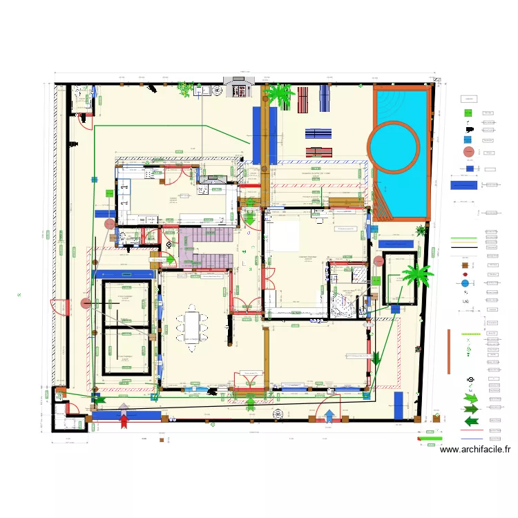 cuisine en cours. Plan de 