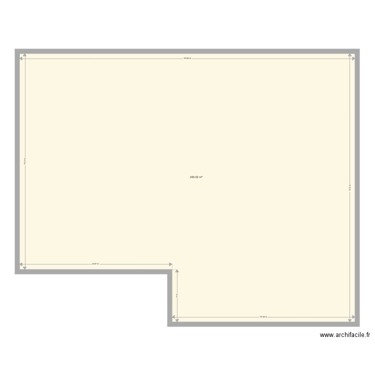 cab 3. Plan de 1 pièce et 266 m2